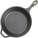 A Lodge pre-seasoned cast iron skillet with a handle.