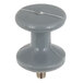 A gray plastic True shelf support knob with a screw.