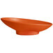 An orange G.E.T. Enterprises Bugambilia metal bowl with a smooth finish.