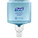 A clear plastic bottle of Purell Healthy Soap with a pump.