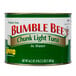 A can of Bumble Bee Chunk Light Tuna in water with a yellow and black label.