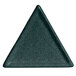 A jade granite triangle buffet platter with a black triangle and specks.