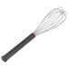 A Matfer Bourgeat stainless steel wire whisk with a black and red Exoglass handle.