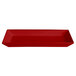 A fire red rectangular G.E.T. Enterprises Bugambilia tray.