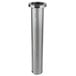 A stainless steel San Jamar cup dispenser with a black top.