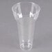 A clear plastic WNA Comet Classic Crystal parfait cup.