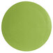 A lime green G.E.T. Enterprises Bugambilia large round disc with a smooth surface.