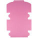 A pink rectangular box with a cut out top.
