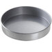 A Chicago Metallic aluminized steel round cake pan with a round bottom.