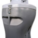 A PolyJohn Bravo heated portable dual hand washing station with a grey water tank lid.