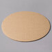 A 10" corrugated white cardboard circle on a gray surface.