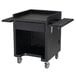 A black Cambro cash register stand with a drawer.