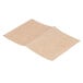 A piece of Bagcraft Packaging EcoCraft deli wrap with a brown border on a white background.