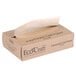 A brown box of Bagcraft Packaging EcoCraft deli wrap with white napkins inside.