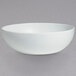 A white G.E.T. Enterprises Bugambilia resin-coated aluminum bowl.