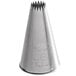 An Ateco 363 French star piping tip, a silver metal cone nozzle with a star.
