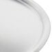 A close-up of a silver Vollrath domed pot cover with a white background.