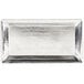 An American Metalcraft hammered stainless steel rectangular tray with a textured surface.