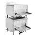 An Avantco double stacked commercial conveyor toaster with stainless steel racks.