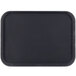A black rectangular Carlisle non skid tray.