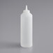 A white plastic Vollrath squeeze bottle with a clear tip lid.