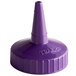 A purple plastic cone with a lid on top.