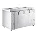 A silver Cooking Performance Group infrared salamander broiler with rectangular holes.