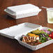 A salad in an EcoChoice take out container.