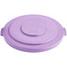 A purple plastic disc with a white background.