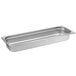 A silver rectangular Choice stainless steel steam table pan.