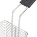A close-up of a Vollrath small fryer basket with a front hook.