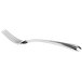 A Oneida Acclivity stainless steel fork with a white handle.