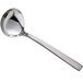 An Oneida Chef's Table Satin stainless steel gravy ladle with a long handle.