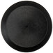 A black round polypropylene deli server with a circular pattern on the rim.