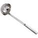 An American Metalcraft Belaire stainless steel ladle with a hollow handle.