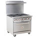 A stainless steel Cooking Performance Group 4 3/4" plate caster.