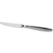 A Oneida Glissade stainless steel dessert knife with a silver handle.