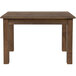 A Flash Furniture rustic wooden farm table with legs.
