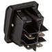 A black electrical switch for an Avantco HDS-175 hot dog equipment with metal parts and four pins.