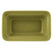 A rectangular G.E.T. Enterprises Bugambilia china bowl with a green textured surface.
