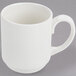 A Homer Laughlin Pristine Ameriwhite china mug with a handle.