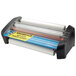 A Swingline GBC Pinnacle 27" Thermal Roll Laminator with a roll of paper.