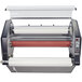 A white and black Swingline GBC Ultima 65 laminator with rolls of paper.