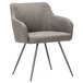 A gray Alera Captain Series guest chair with metal legs and gray fabric seat.