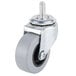 A close-up of a Manitowoc swivel caster wheel with a metal screw.