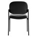 A black HON Scatter guest chair with metal legs and a black seat.