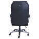 A black SertaPedic Cosset office chair with a chrome base.