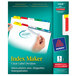 A box of Avery Index Maker 5-tab white/multi-color divider set with printable clear label strip.