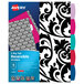 A package of Avery® Big Tab assorted design reversible fashion divider set with blue and pink patterned papers.