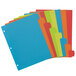 A stack of Avery Big Tab multi-color plastic dividers with different colors.